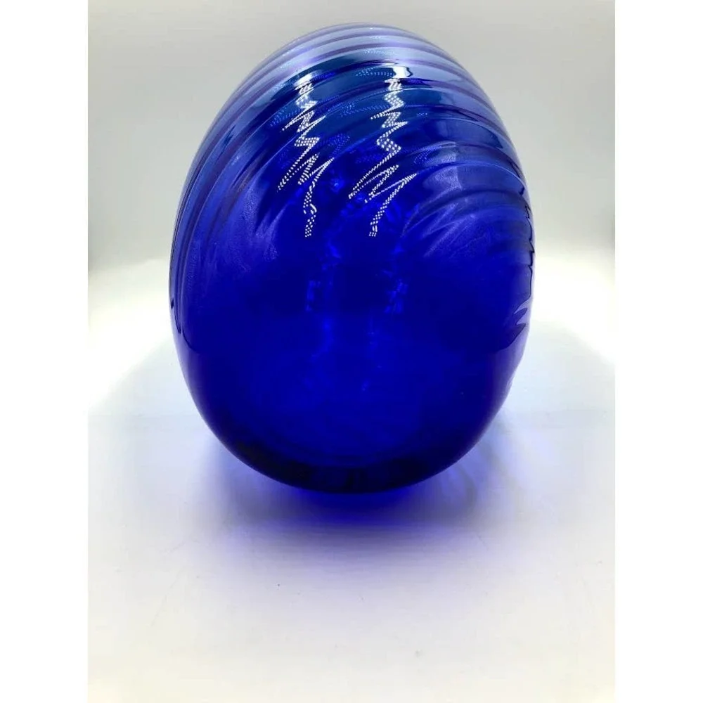 IVV Cobalt Blue Glass Vase Handmade in Italy
